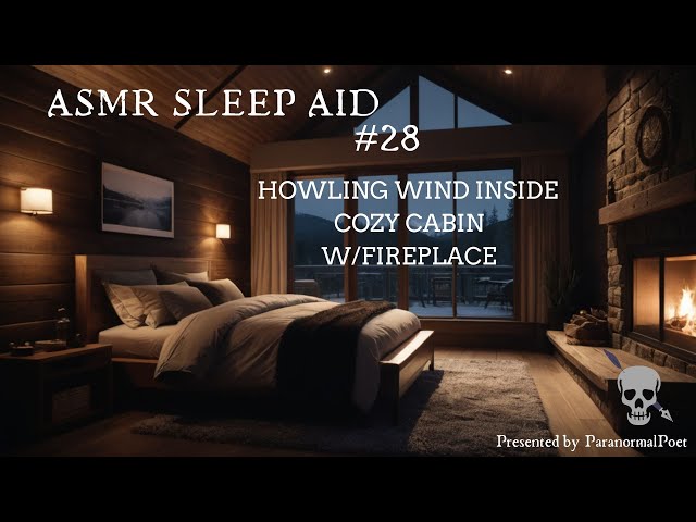 ASMR Sleep Aid #28 (10 Minutes of Howling Wind Indoors W/Fireplace #asmr #asmrsleep #sleepaid #sleep