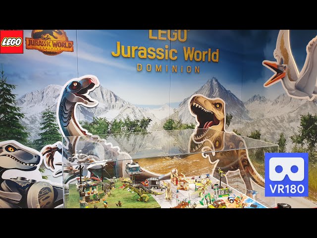 3D 180VR 4K LEGO Jurassic World Dominion Toy Collection Show Case