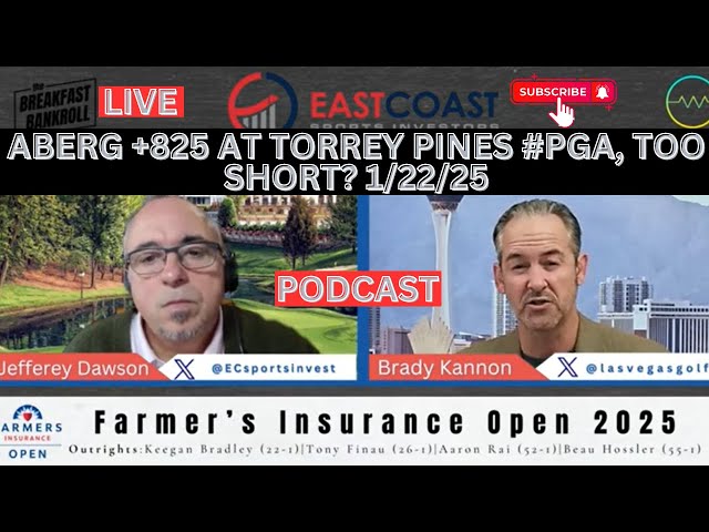 ABERG +825 at Torrey Pines #PGA, too Short? 1/22/25