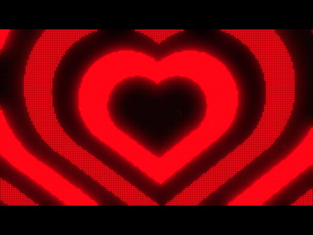 Black and Red Y2k Neon LED Lights Heart Background || 1 Hour Looped HD