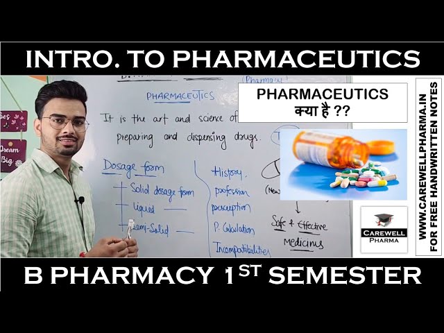 Introduction to Pharmaceutics || Pharmaceutics 1 b pharmacy 1st semester || Carewell Pharma