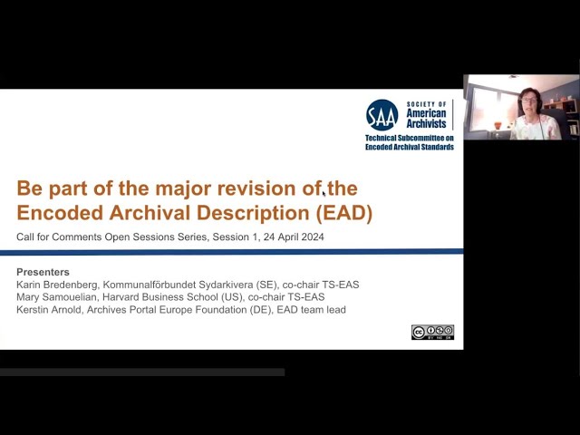 Be Part of the Major Revision of Encoding Archival Description (2024-04-24)