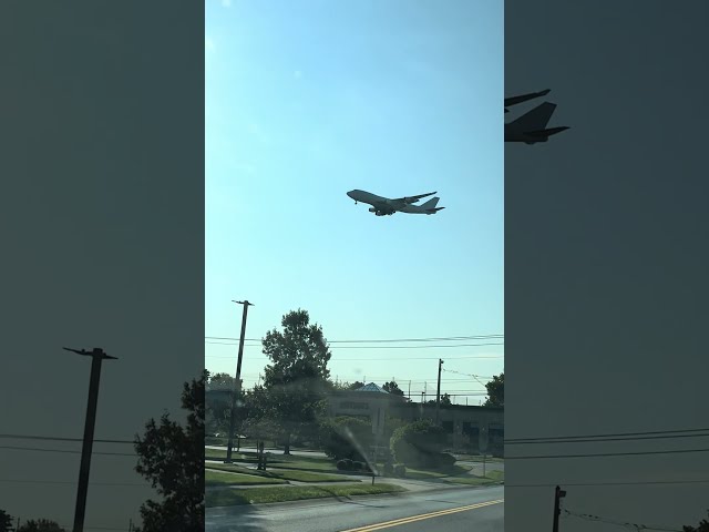 Unbelievable Sight: Low Landing Airplane