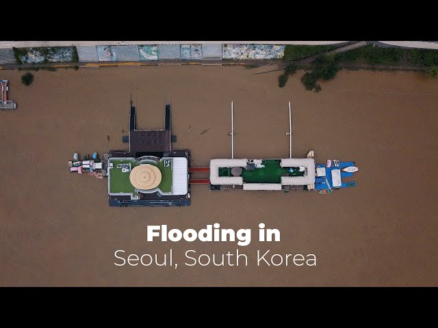 Flooding in Seoul, South Korea - Aug 4, 2020