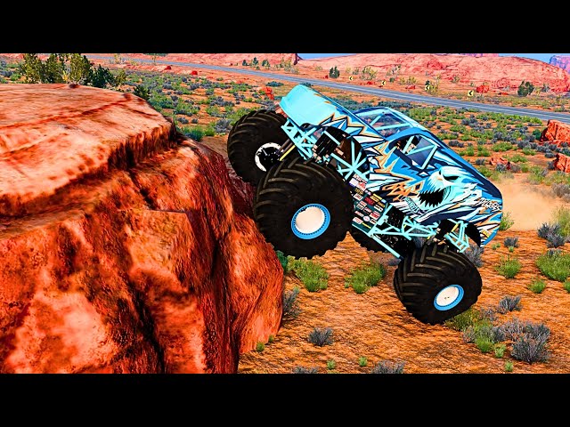 YETI Monster Jam Trucks Take on Insane Cliff Jumps!