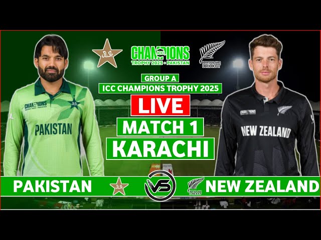 ICC Champions Trophy Live: Pakistan vs New Zealand Match 1 Live | PAK vs NZ Live Scores & Commentary