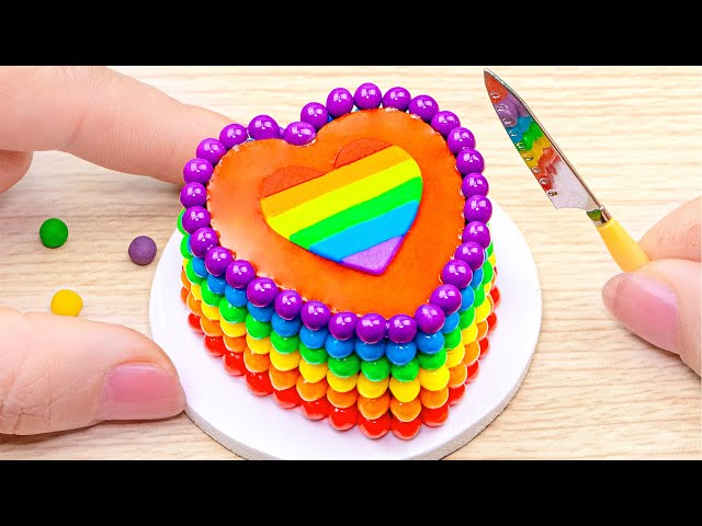 How to Miniature Cake Decorating ideas with Chocolate🌈Best of Mini Rainbow KitKat Cake Recipe