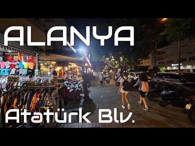 🇹🇷 ALANYA Türkiye Atatürk Bulvarı | 10.10.2024 4K HDR 60fps real audio