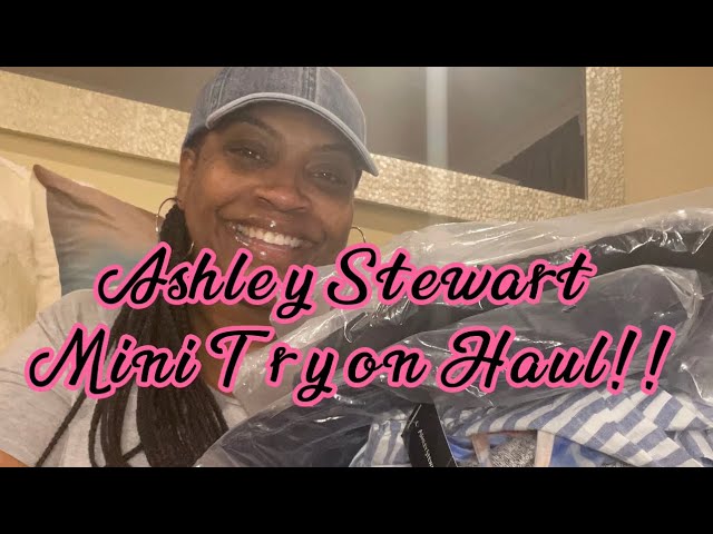 Ashley Stewart Mini Try on Haul!! Cleaning out my closet!#plussize #haul #unboxing #ootd