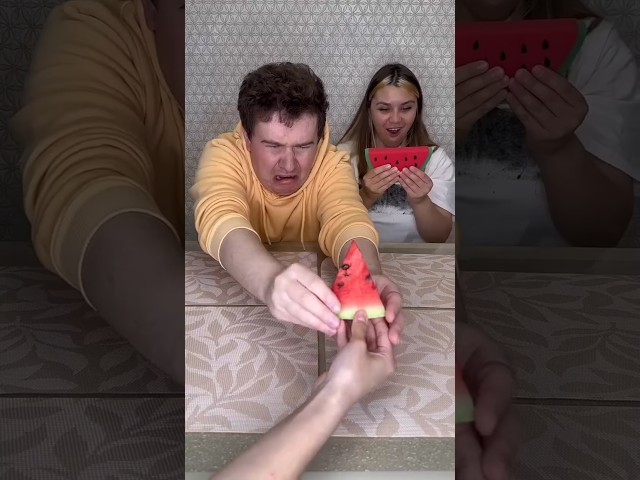 Choose food challenge😂 Why was he replaced with a real watermelon?🙄#shorts Best video by Hmelkof1343