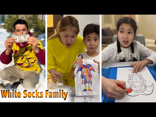 POMNI and other Funny Family TikTok video 😍🤡🥳❤️😂 #whitesocksfamily