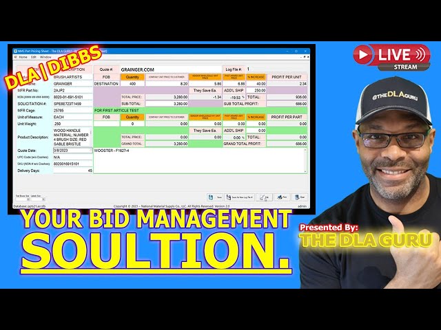 💎Government Contracting Bid Pricing Tool for Success with the DLA | DIBBS