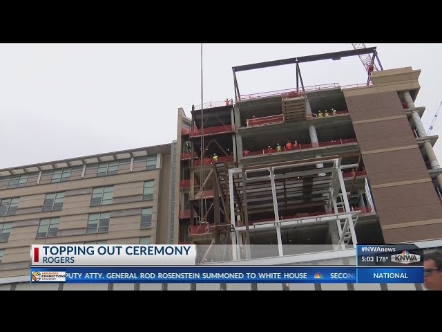 Mercy Celebrates Completion of Vertical Tower Construction in Rogers (KNWA)