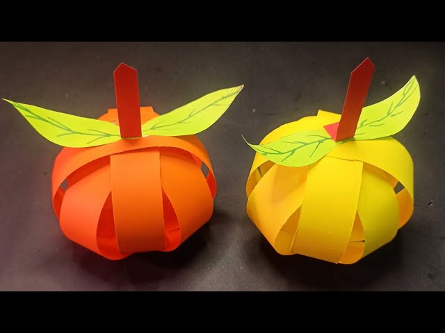 Easy making of paper pumpkin| #pumpkin #papercraft #paperpumpkin #diycraft