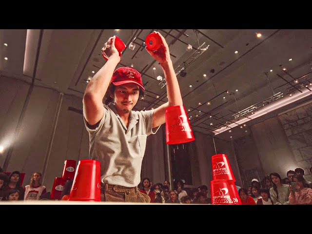 He Practiced Hand Speed For 10 Years, It Takes Him 4 681s to Stack 12 Cups