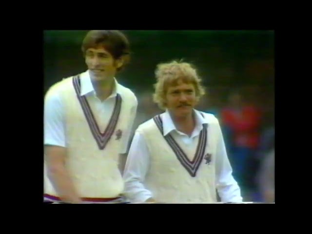 Mark Johnson bowls out Viv Richards (Benson and Hedges Cup 1981) - long version