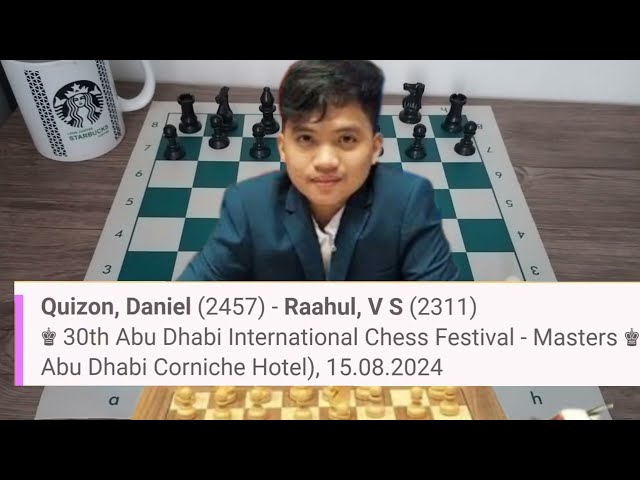 Amazing Queen Sac Win by IM Daniel Quizon - Abu Dhabi International Chess Festival 2024