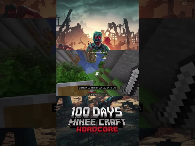 SỐNG SÓT 100 NGÀY ĐẠI DỊCH NẤM Ở CHẾ ĐỘ HARDCORE MINECRAFT #mcpe #minecraft #shorts #100days