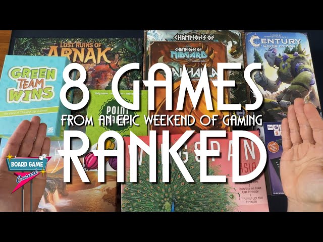 8 Board Games from an epic weekend of gaming RANKED | Quick Reviews