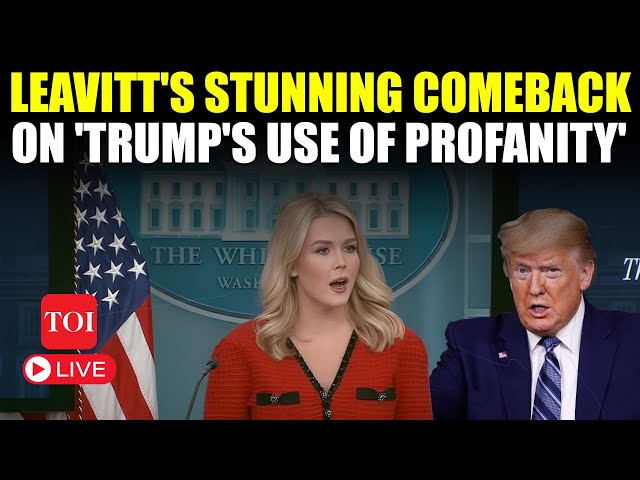 Karoline Leavitt LIVE: White House Shuts Down Reporter On Trump's Use Of 'Profane' Language