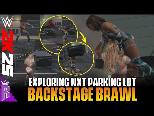 WWE 2K25 First Look: Sol Ruca Vs Kelani Jordan (NXT Parking Lot Brawl) #WWE2K25