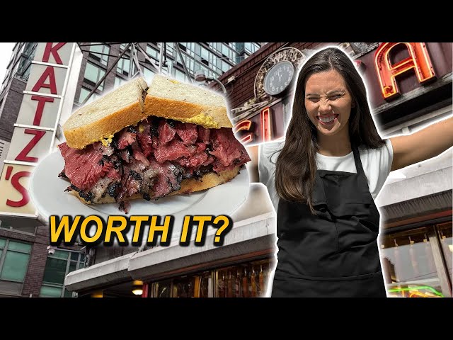 BRITS try the MOST FAMOUS DELI in NYC (Is Katz Deli worth it?)