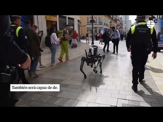 240319 #PolicíaLocalMálaga #PerroRobot #Vigilancia 📰El Mundo