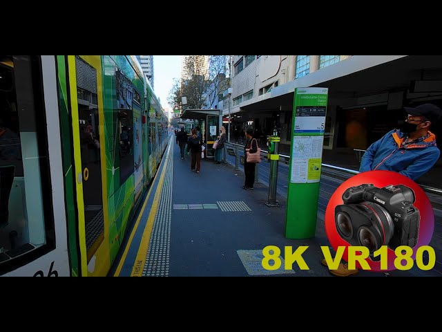 Trams to flowers DAILY LIFE on a cold Melbourne morning 8K 4K VR180 3D (Travel Videos/ASMR/Music)