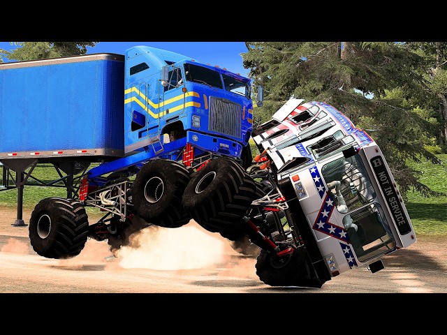 R.a.c.e : MonsterTrucks & Mad Cars Carnage❗ Epic Jumps, Crashes❗ | BeamNG.drive