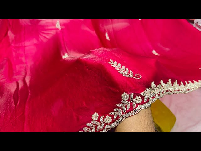 Karwa Chauth 2024 / दिल ❤️ लूट लेने वाली साड़ी / Dhamaka Handwork Saree Fandy Fabrics