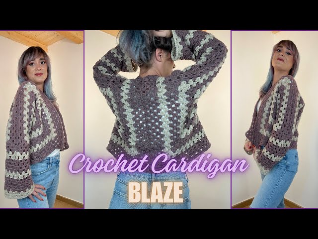 TUTORIAL FACILISSIMO CARDIGAN UNCINETTO BLAZE || QUICK&EASY CROCHET OVERSIZED CARDIGAN 🌻Momì's🌻