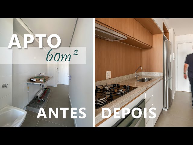 APARTAMENTO PEQUENO DECORADO DE 60m²