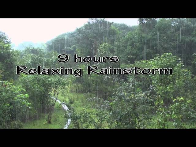 Heavy Rainfall +Thunder sounds(Sleep+Relax+Focus+Meditate)HD 1080p