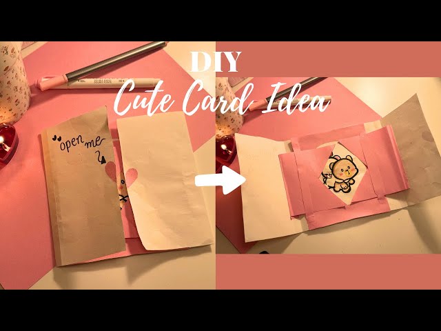 DIY Cute Card Idea 🎀🧸 | Aesthetic DIY gift | Quick & Easy | Handmade gift | Birthday Card