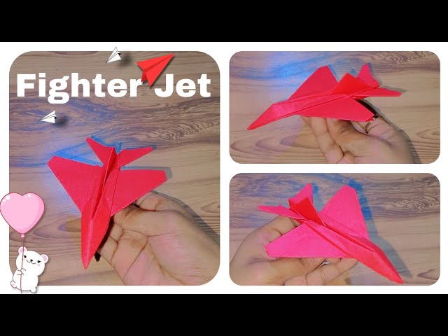 How to make paper fighter jet DIY paper plane #papercraft #paperplane