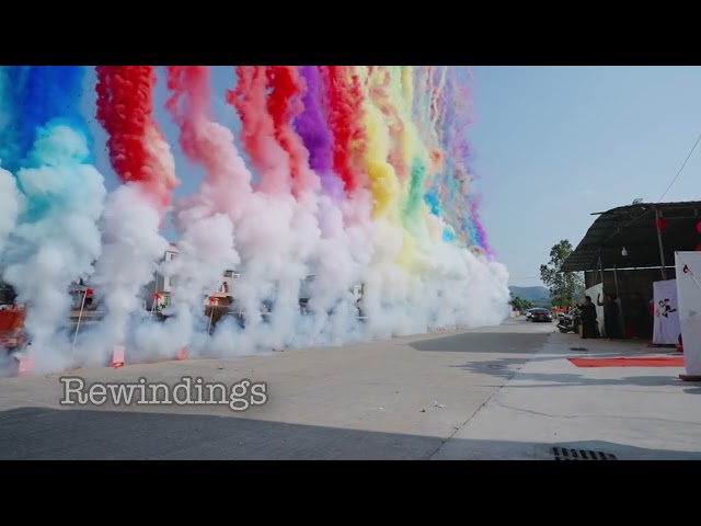 🎇 Colourful Street Firework - Rewinding: A Spectacular Show!