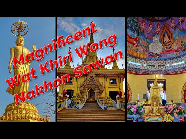 The GOLDEN temple : Wat Khiri Wong in Nakhon Sawan #thailand