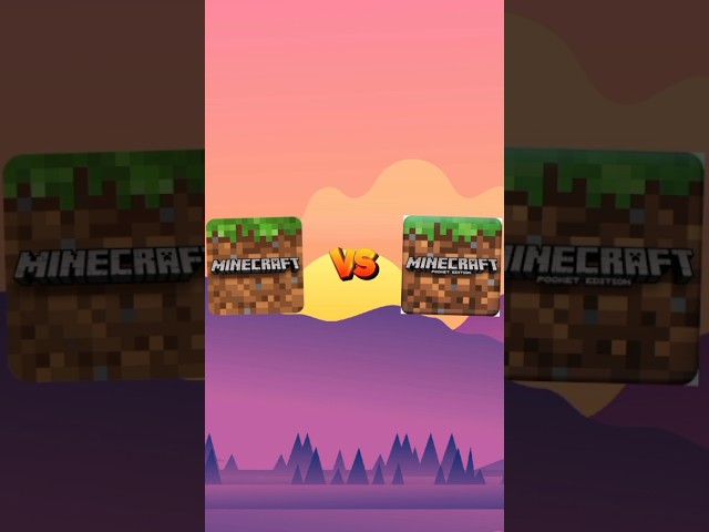 Minecraft pocket edition vs Minecraft Java edition#minecraft #shorts