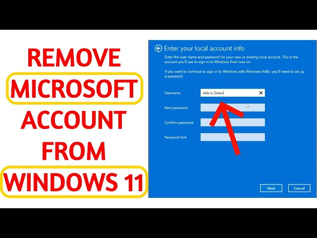 How to Remove Microsoft Account from Windows 11 PC | Laptop & Desktop