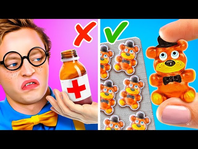 Gummy FNaf Bear Medicine 🐻 *Crazy Parenting Hacks And Cool Fidgets*