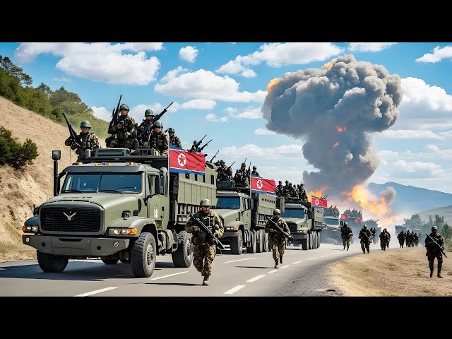 Kim Jong Un is Angry! Convoy of North Korean Troops Heading to Russia is ambushed by US Troops