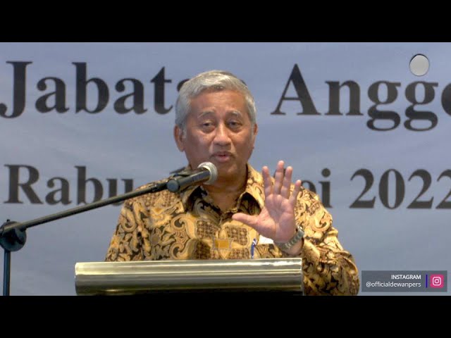 Sambutan Ketua Dewan Pers periode 2019 - 2022 Prof Mohammad Nuh dalam Sertijab Anggota Dewan Pers