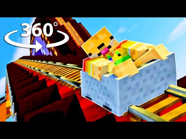 Minecraft 360° Video Roller Coaster When Pigs Fly!