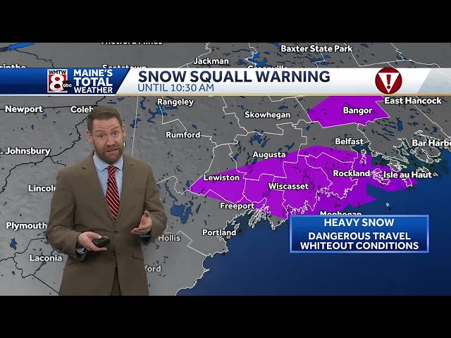 Snow squall warning issued for Lewiston, Augusta and Mid-Coast