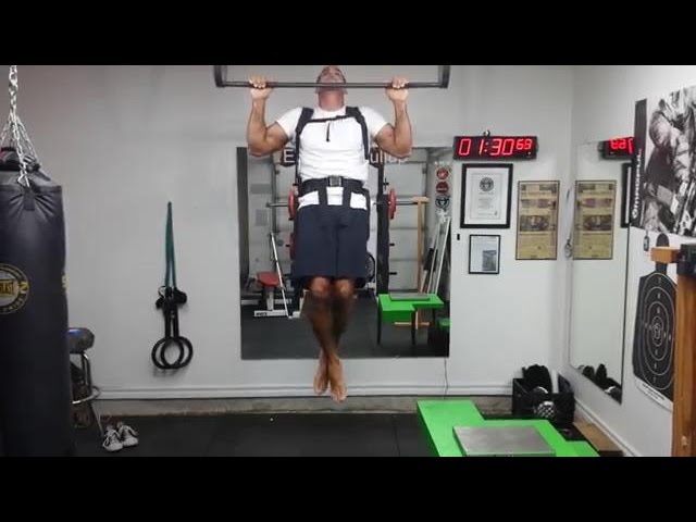 26 pull-ups with a 40 lb pack in 1 minute (No "Shortcuts")