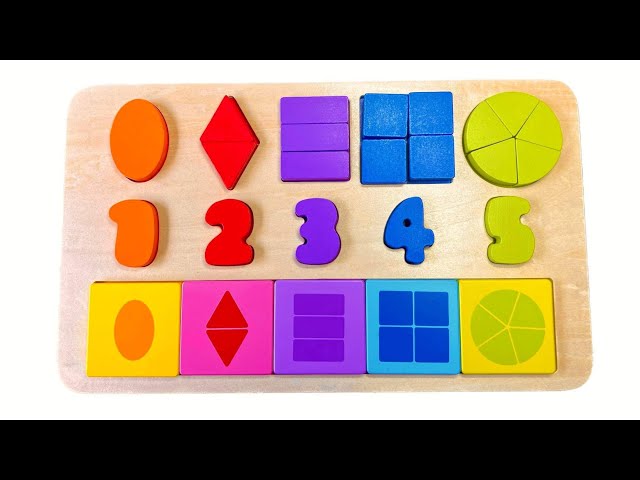 Best Learn Shapes and Numbers Puzzle | Puzzle Learning Video for Toddlers & Preschoolers