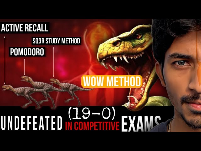 Crack any Competitive Exam in 3 Months with WoW Method || SSC/ UPSC/ NEET/ JEE/ BANK/ CA