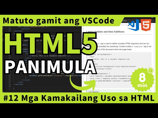 [Matuto gamit ang VSCode] Panimula sa HTML #12 Mga Kamakailang Uso sa HTML