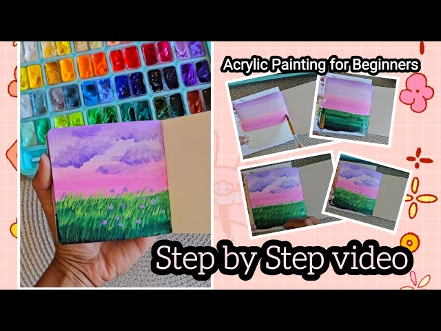 Acrylic Painting for Beginners|Step by step|Easy painting ideas#acrylicpainting #simplepainting #art