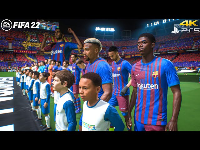 FIFA 22 PS5 - Barcelona Vs SSC Napoli Ft. Dembele, Auba, Adama, - Europa League - 4K Gameplay